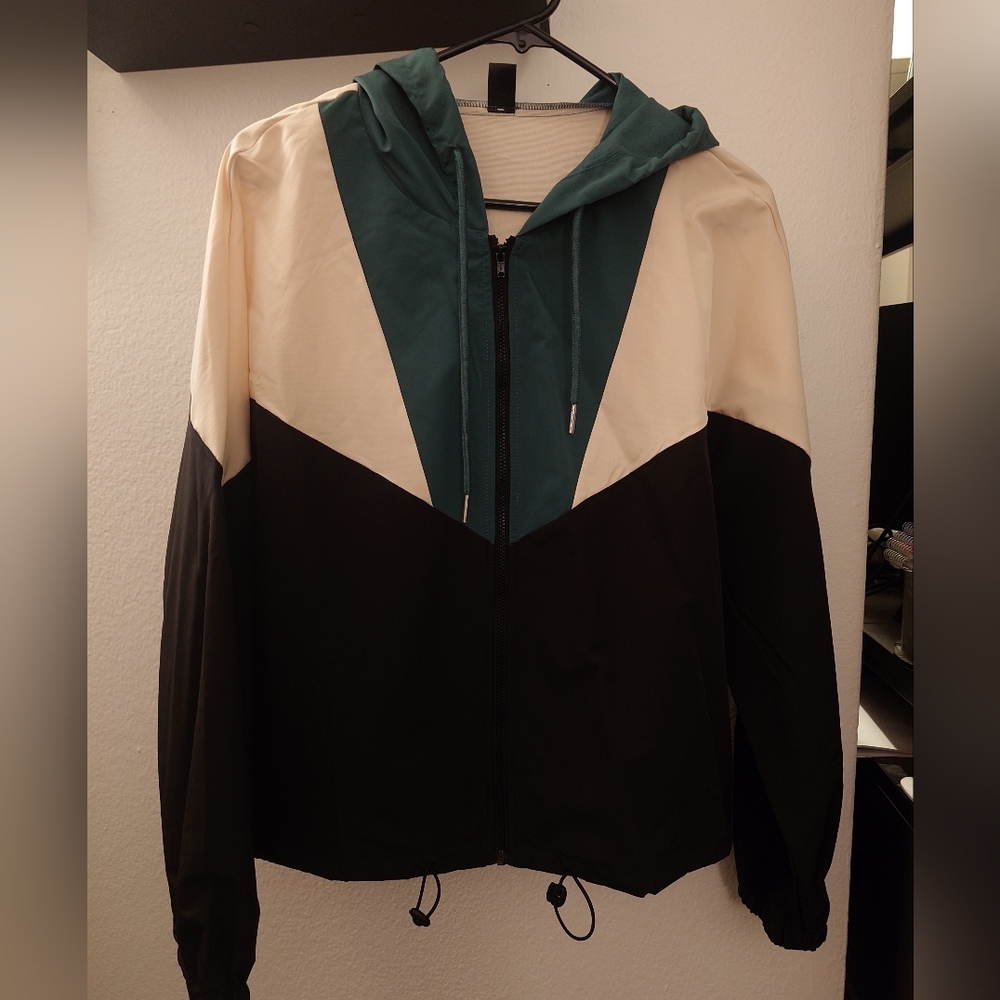 SHEIN Teal and Beige Jacket